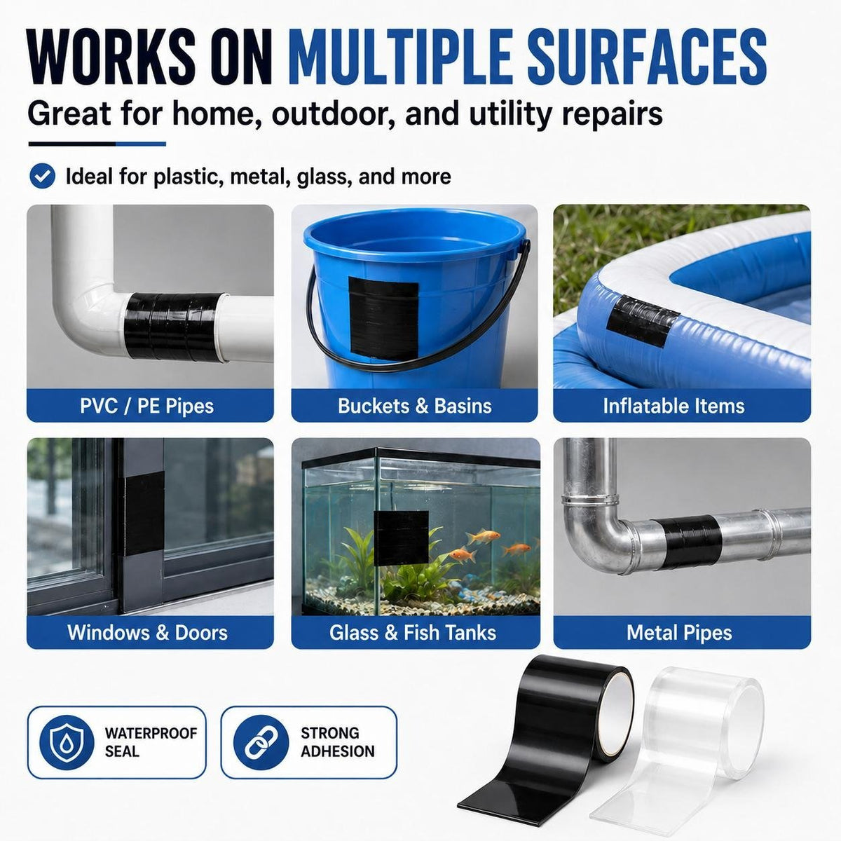 Waterproof Repair Tape – Peel & Stick Seal for Pipes, Hoses & More
