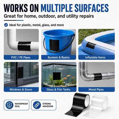 Waterproof Repair Tape – Peel & Stick Seal for Pipes, Hoses & More