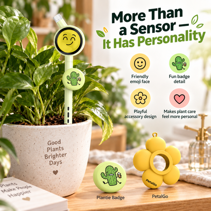 🌱 Smart Plant Care Sensor – 4-in-1 Emoji Plant Monitor