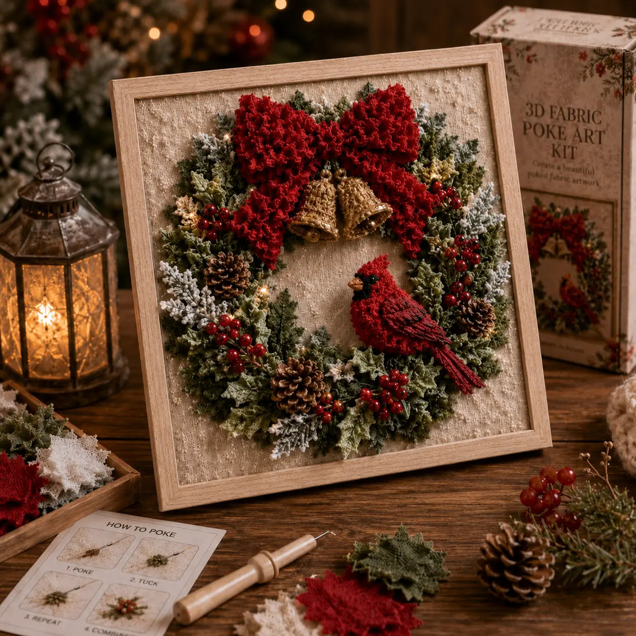 ⛄ CHRISTMAS SPECIAL | DIY Snowman Fabric Poke Art Kit – Handmade 3D Holiday Decoration Craft Set