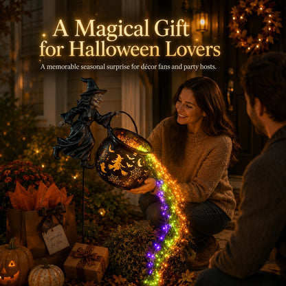 🔥Last Day 49% OFF 🧙‍♀️Halloween Witch Cauldron Garden Light