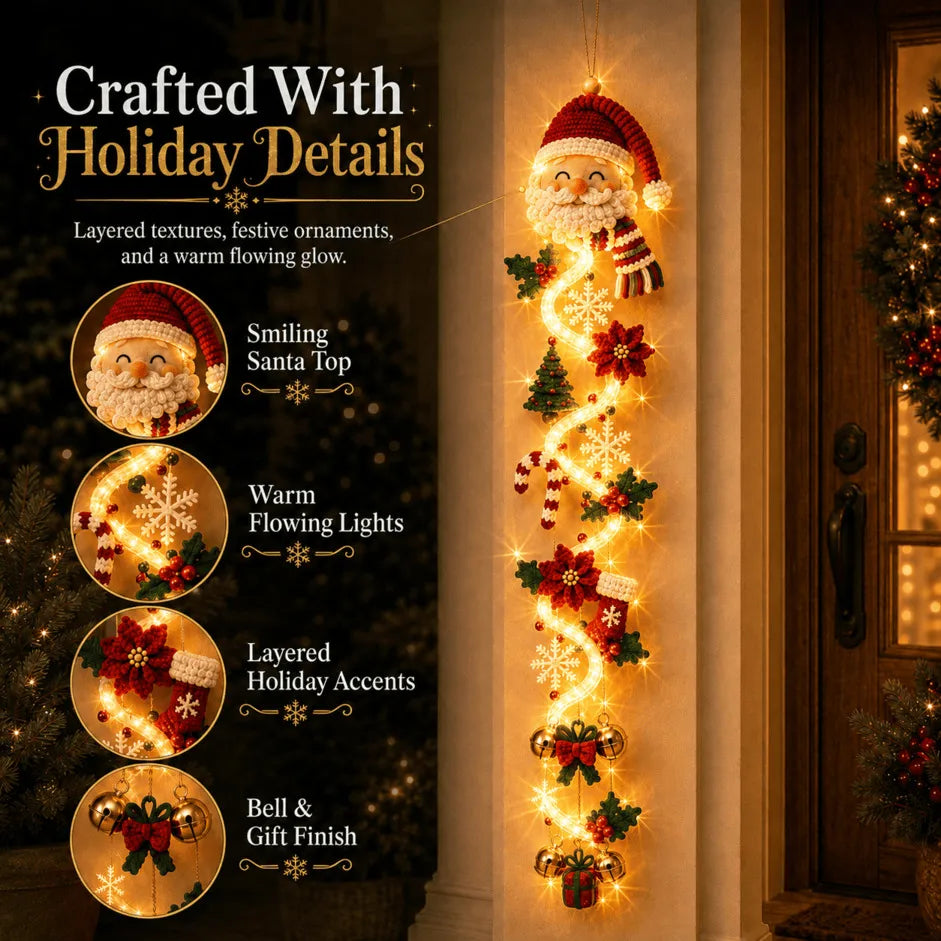 ⏳ Last Day 49% OFF – 🎄MerryCascade™ Glowing Christmas Door Hanger | 6 Festive Lighted Designs with Warm Glow, Dimensional Details & Space-Saving Vertical Décor ✨
