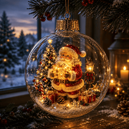 ✨Limited time 50% OFF -✨🎄 Glowing Christmas Story Ornament – Light-Up Mini Holiday Scene