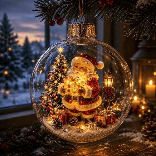 ✨Limited time 50% OFF -✨🎄 Glowing Christmas Story Ornament – Light-Up Mini Holiday Scene
