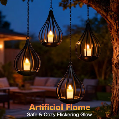 ☀️Solar Teardrop Lantern — Flickering Candle Light for Garden & Patio
