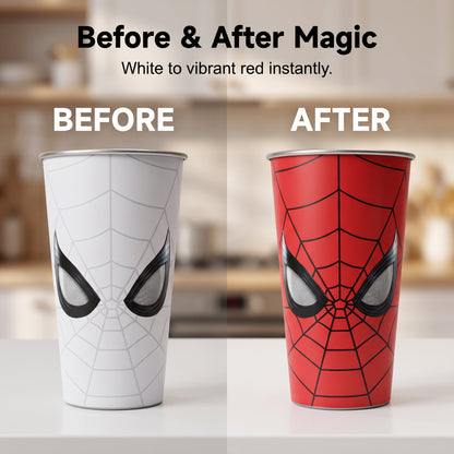 🕷 Spider Hero Color-Changing Tumbler