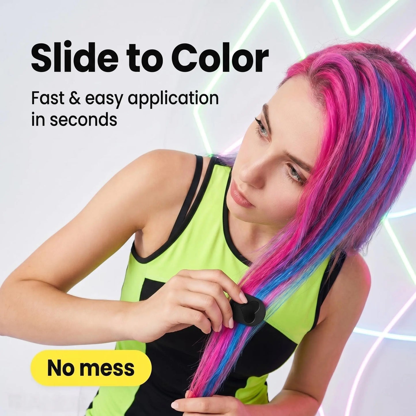 🌈Washable Temporary Hair Chalk Set - Portable, Non-toxic Hair Color Powder for Sports Events, Festivals, Cosplay campingessentials