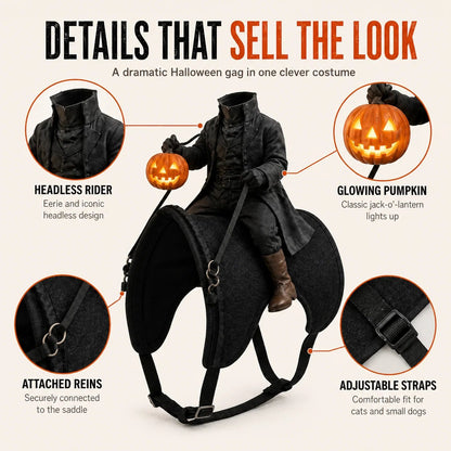😺The Headless Horseman Rider™ Pet Costume🎃