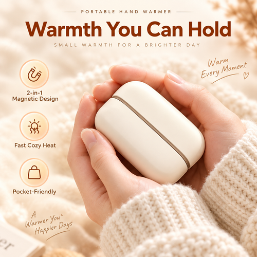 🔥 2-in-1 Magnetic Rechargeable Hand Warmers – Dual Pocket Warmer Set