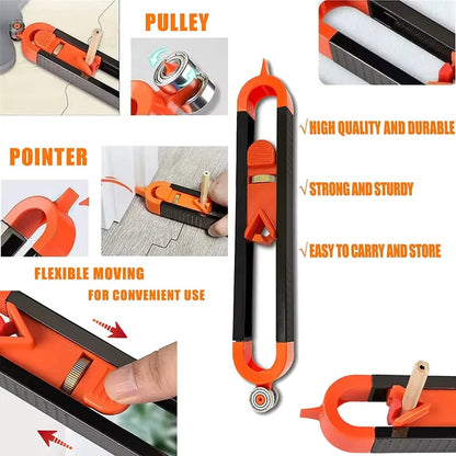 🛠️🔧Precision Contour Gauge with Lock – Adjustable Profile Copy Tool for Woodworking & Flooring