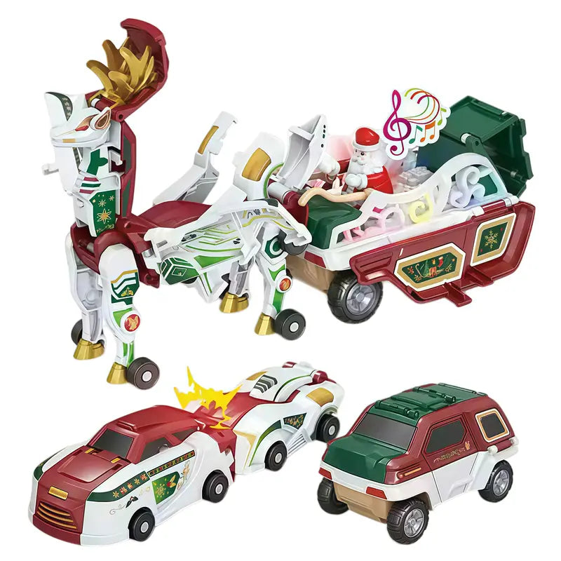 🚗2-in-1 Transforming Dragon Car Toy – Two Racing Cars Combine into a Mechanical Dragon