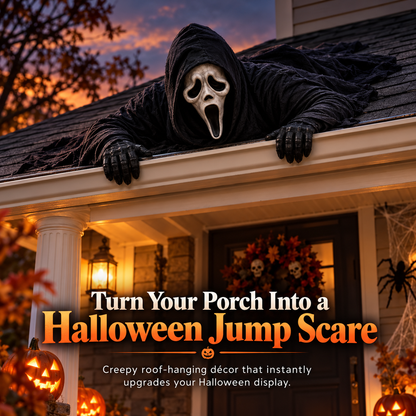 👻 Creepy Roof Crawler Halloween Prop – Porch, Garage & Roofline Horror Decoration
