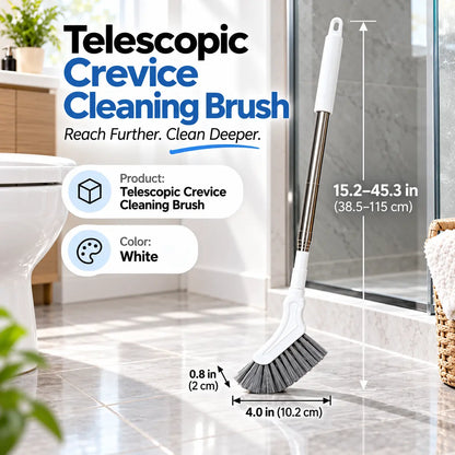 🧼 Telescopic Crevice Cleaning Brush – Long Handle Gap Cleaner for Bathroom, Toilet, Floors & Windows 🧹