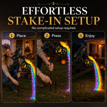 🎃 Halloween Early Bird Sale 🌈 Witch Potion Waterfall Garden Lamp
