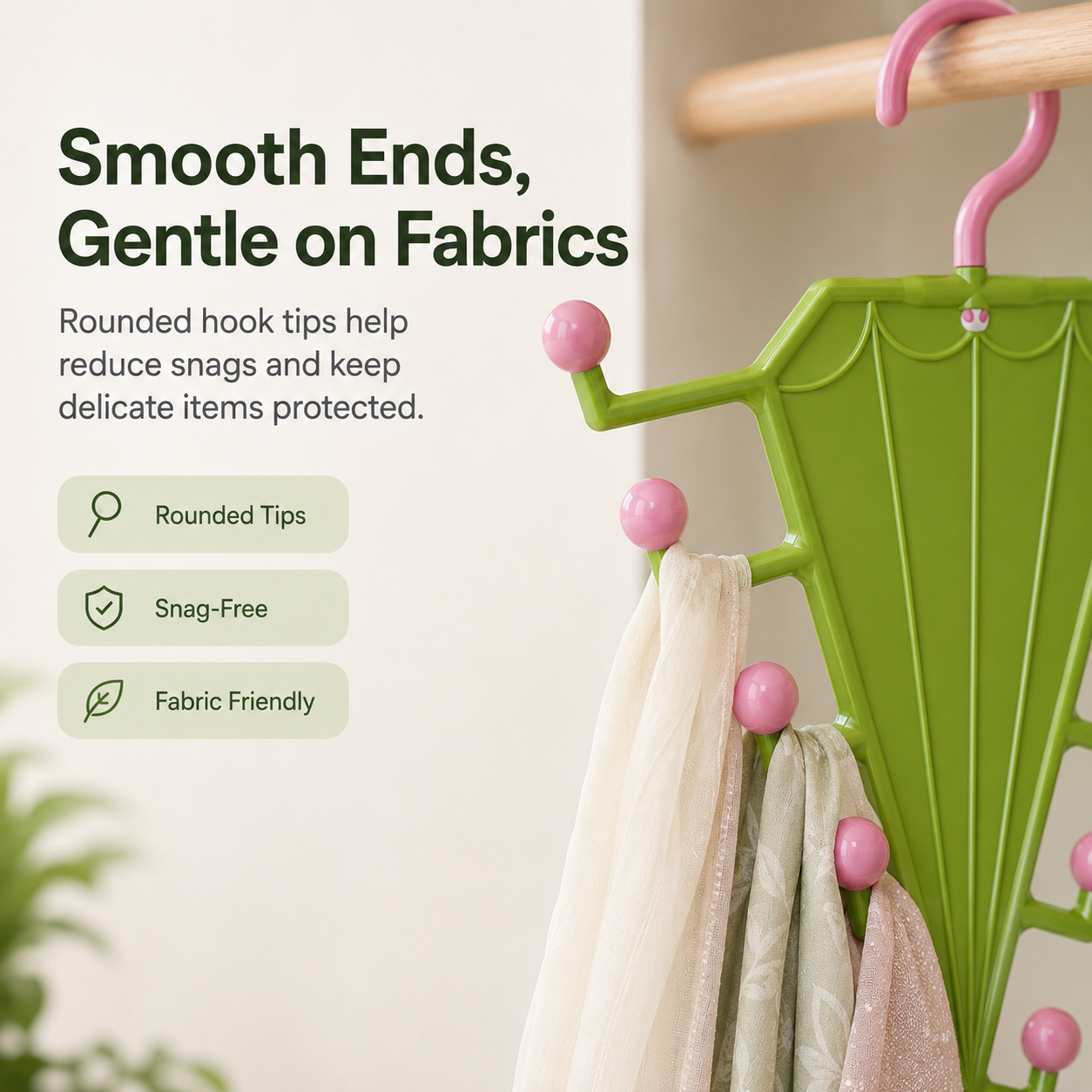 🧥V-Shaped Accessory Organizer | 10 Hooks for Belts, Ties & Scarves
