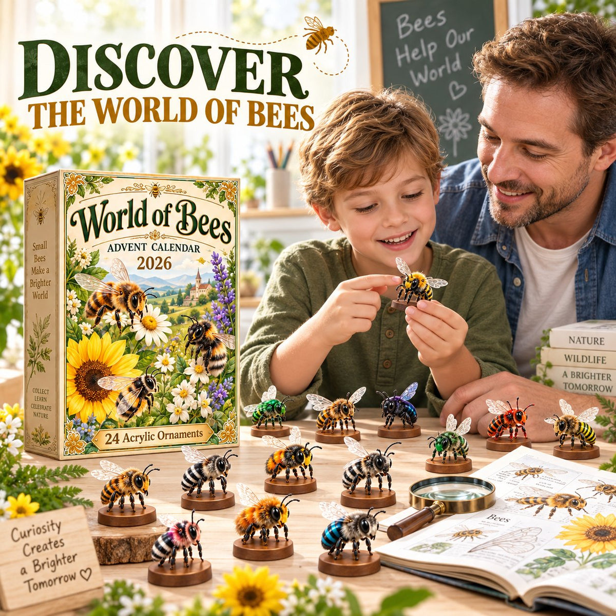 World of Bees 2026 Advent Calendar | 24 Unique Acrylic Ornaments 🐝