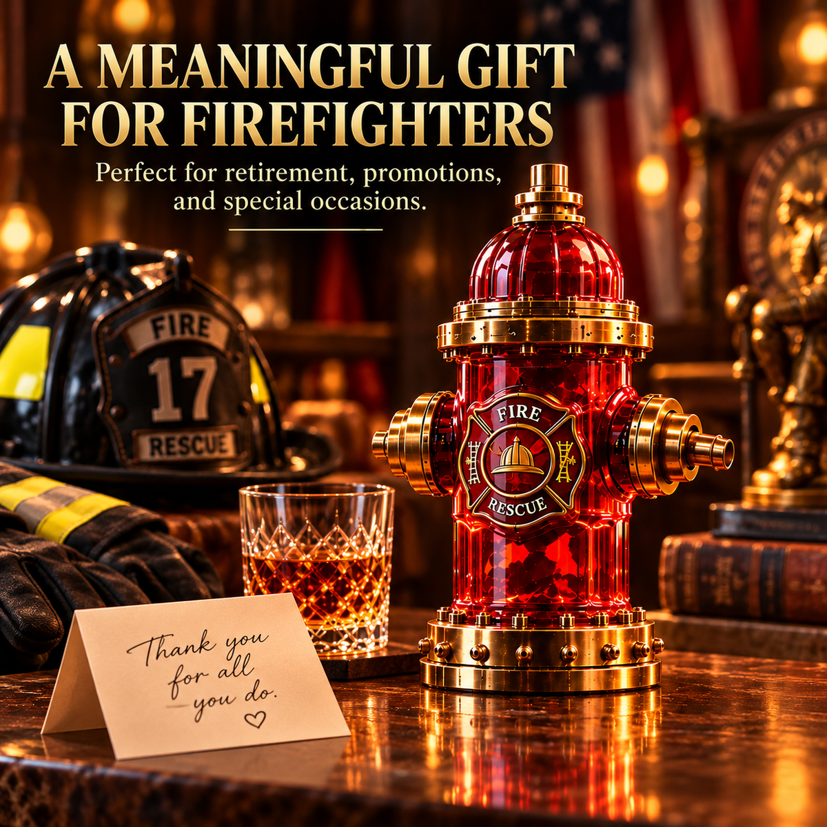 🚒Firehouse Reserve Firefighter Tribute Whiskey Decanter