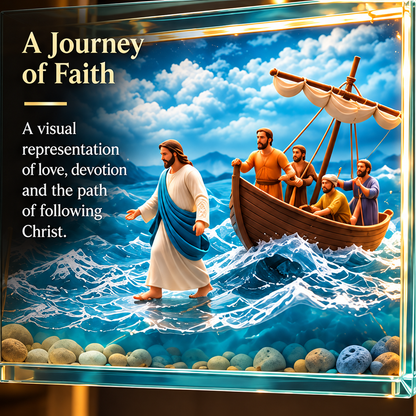 🙏✝️ The Story of Jesus LED Cross Lamp ✨ 6 Biblical Scenes & Meaningful Christian Gift