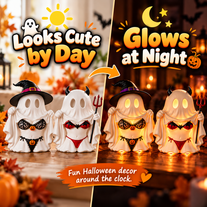 🎁 Cheeky Ghost Halloween Tabletop Decor – 5 Mischievous Styles
