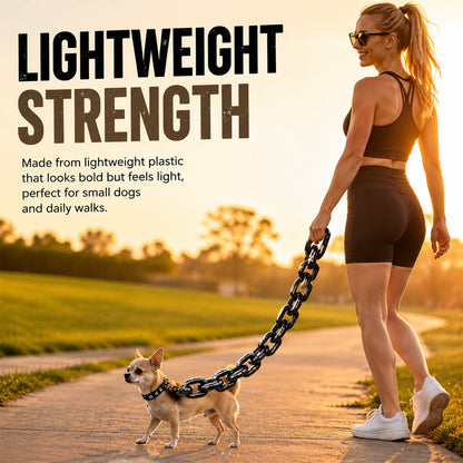 🔗 Oversized Chain-Style Dog Leash – Lightweight Statement Lead for Small Dogs