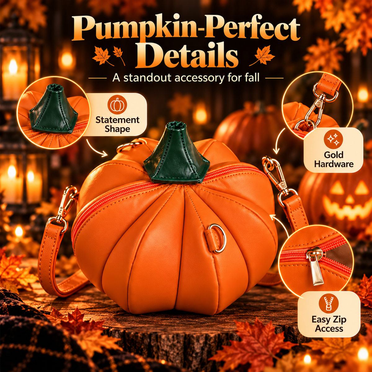 🎃 Pumpkin Crossbody Purse – Your Fall Outfit’s Finishing Touch