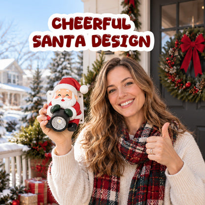 🎅 Santa Christmas Welcome Projector – Colorful Holiday Greeting Light with Adjustable Projection & Remote Power Control