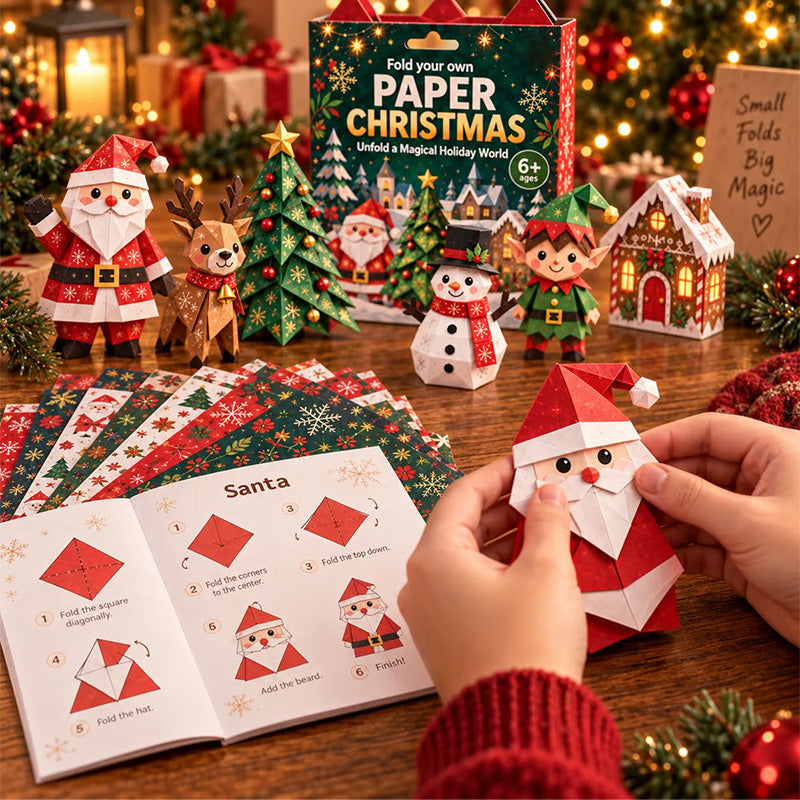 🎄DIY Christmas Paper Craft Kit🎅 – Fold, Create & Build Your Own Festive Village ✂️