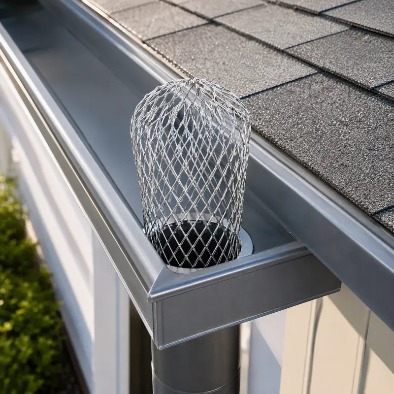 🍂 Expandable Metal Gutter Guard – Flexible Anti-Clog Downspout Leaf & Debris Strainer