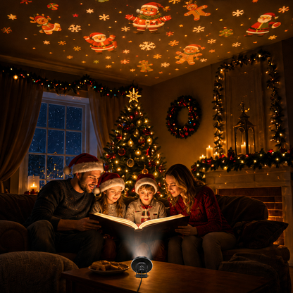 🎄Plug‑and‑Play HD Holiday Projector, Multi‑Scene Projection Light for Christmas, Halloween & Faith‑Themed Decor