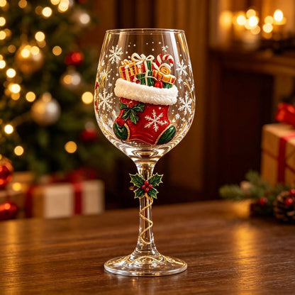🎖️Christmas Wine Glass Collection Gift Box Set – 6 Festive Designs