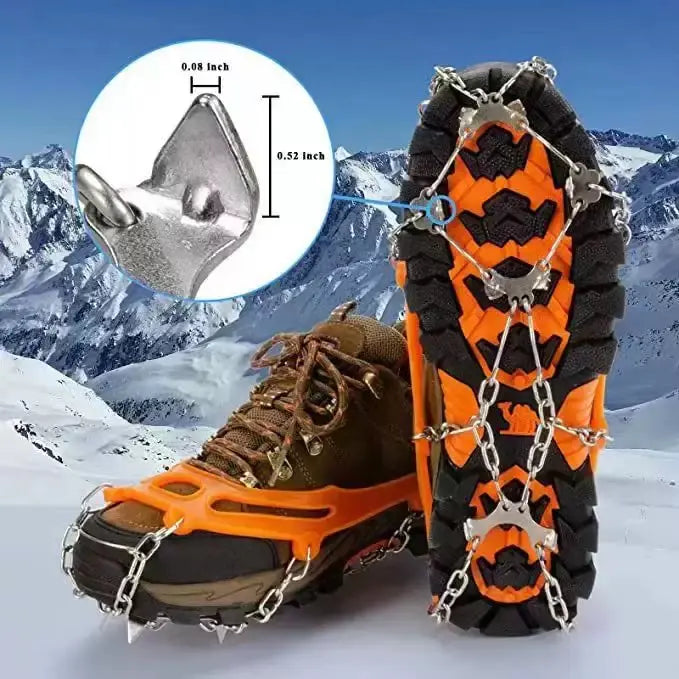 8-Spike Ice Cleats for Shoes & Boots – Slip-On Winter Traction Grips ❄️