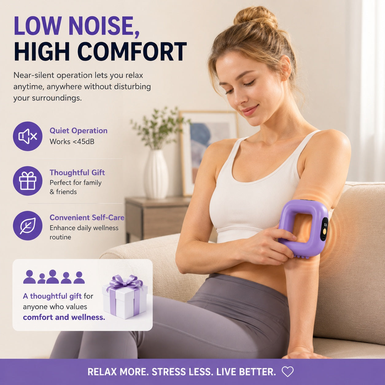 💆 Multi-Functional Fascia Ring – 5-Level Full Body Vibration Massager