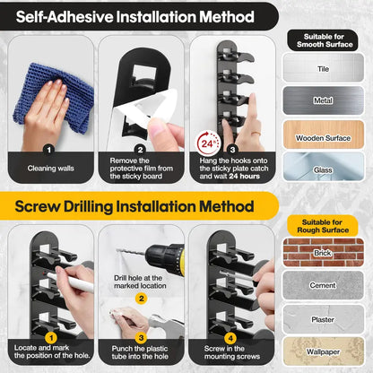 🧢 Wall-Mounted Hat Organizer – Holds Up to 20 Caps