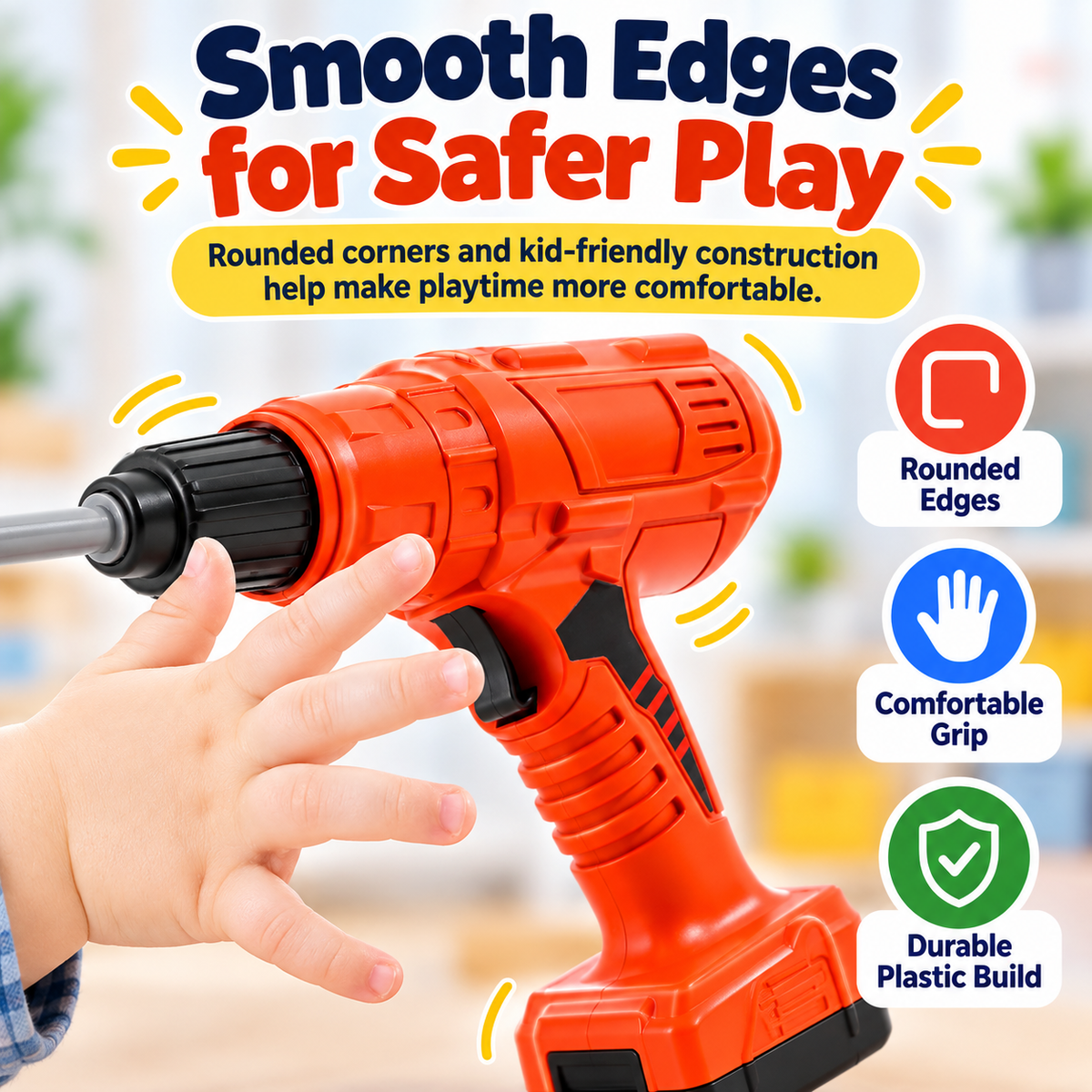 ⚡41PCS Kids Electric Drill Tool Set – Twist, Tighten, Build & Pretend