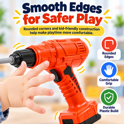 ⚡41PCS Kids Electric Drill Tool Set – Twist, Tighten, Build & Pretend