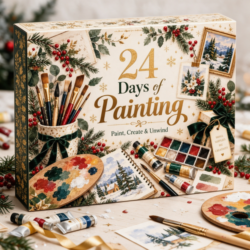 🎄 24 Days of Painting Advent Calendar – Christmas DIY Art Kit 🎨✨