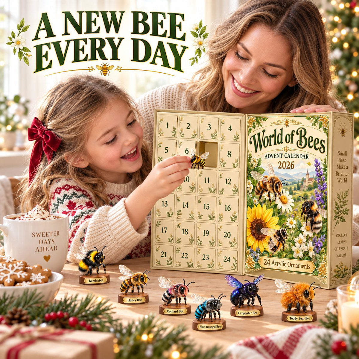 World of Bees 2026 Advent Calendar | 24 Unique Acrylic Ornaments 🐝