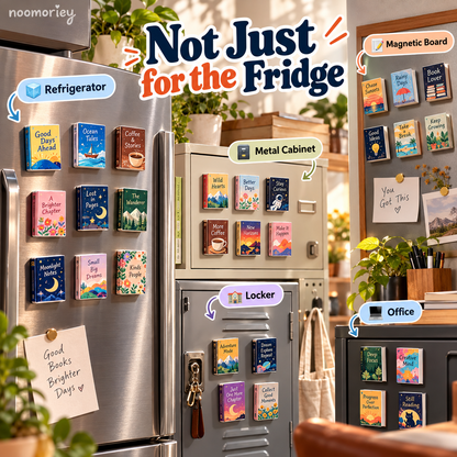 📚 Tiny Library Mini Book Magnets – 20-Piece Refrigerator Magnet Set
