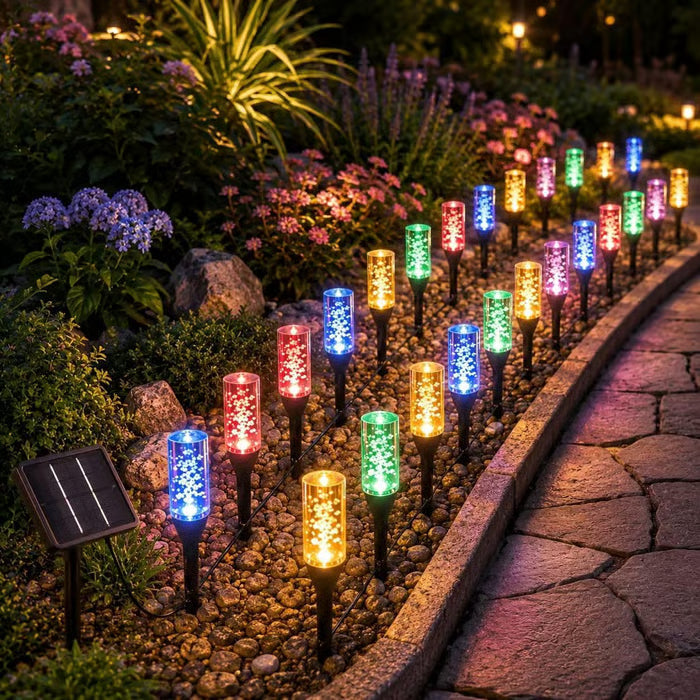 🔥 Limited 50% OFF 🔥 Solar Pathway Lights Outdoor Crystal Bubble