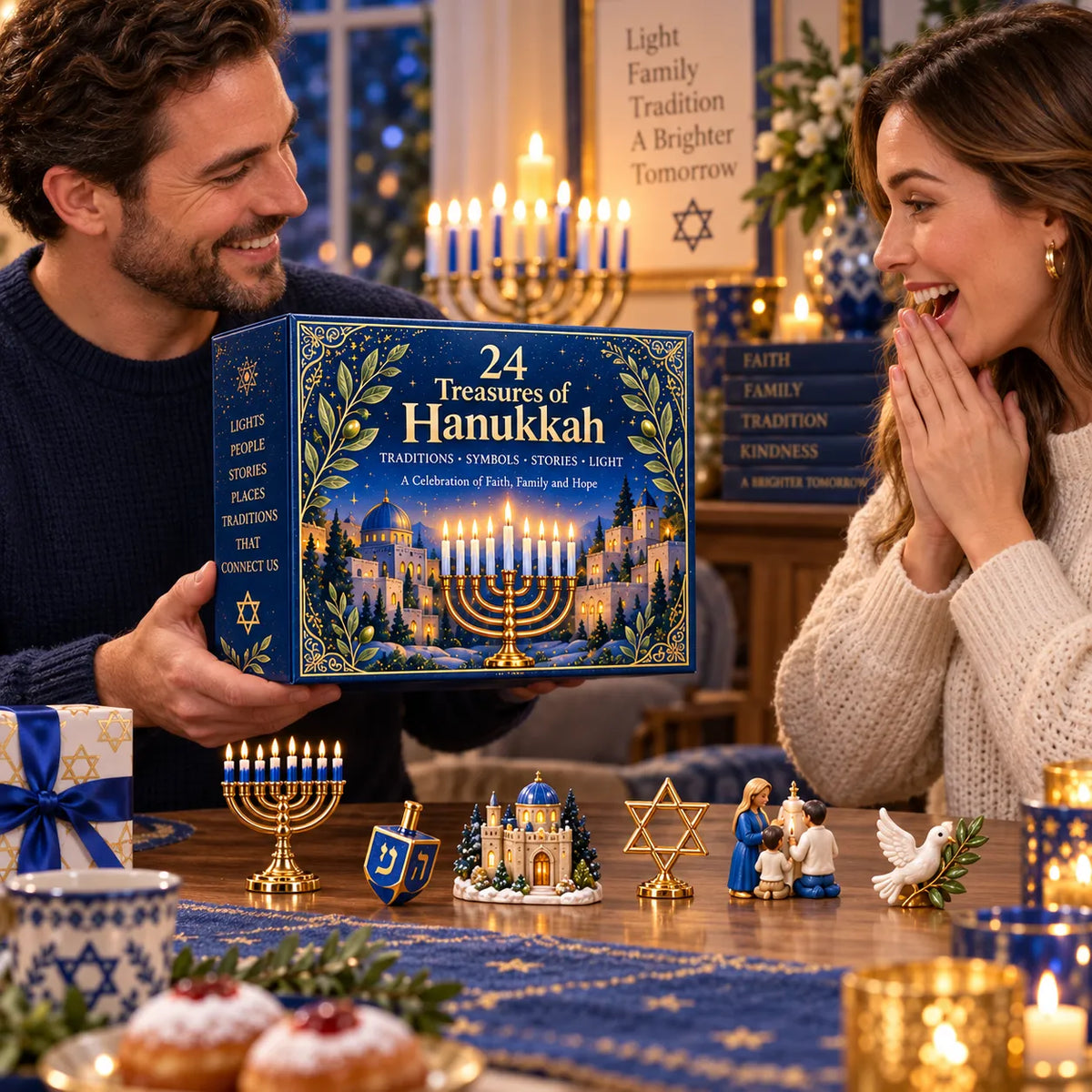 🕎 24 Treasures of Hanukkah | 24 Unique Symbols, Keepsakes & Daily Surprises Inspired by Light, Faith & Tradition ✨
