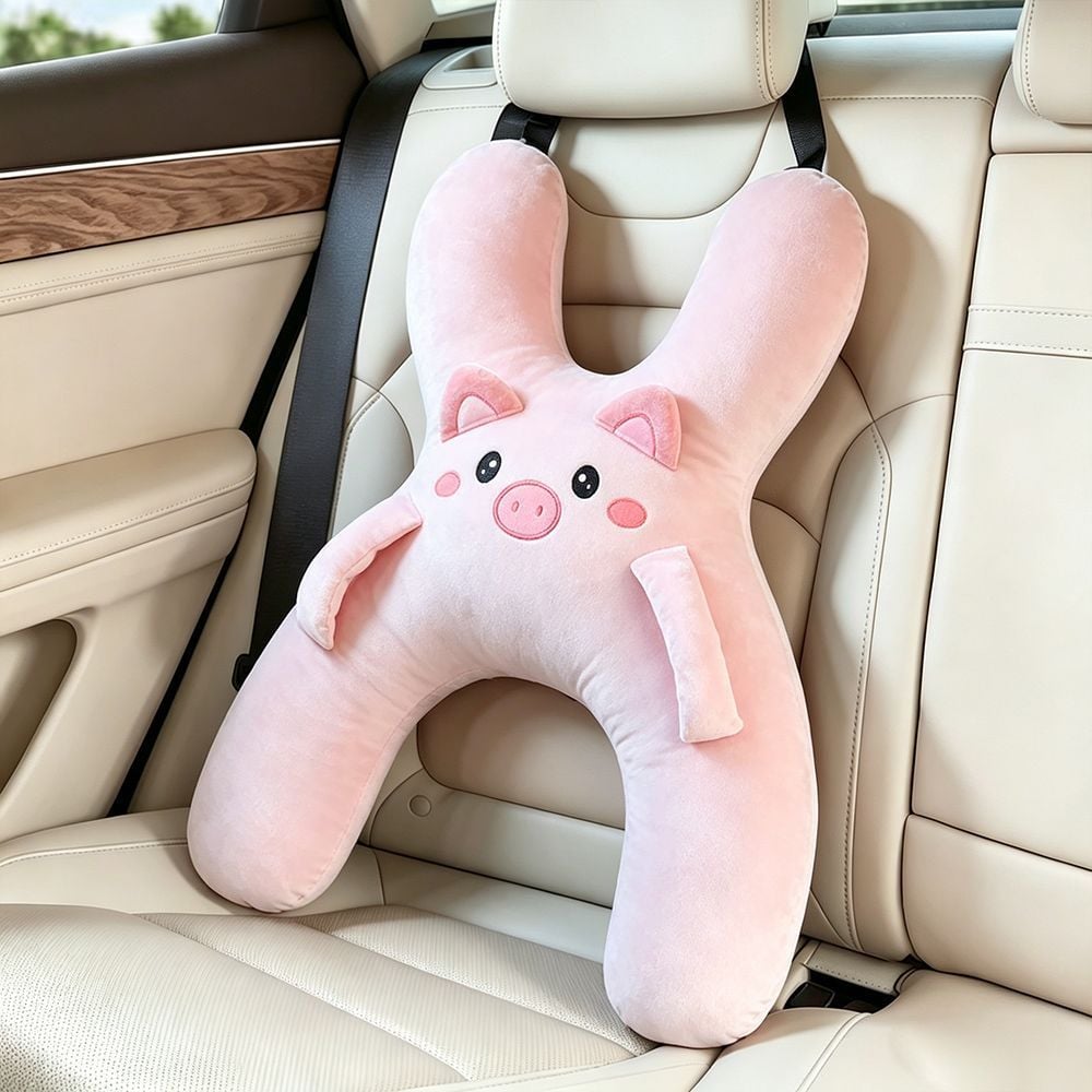 Kids Car Travel Pillow | Plush Head & Neck Support Buddy