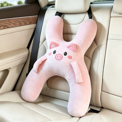 Kids Car Travel Pillow | Plush Head & Neck Support Buddy