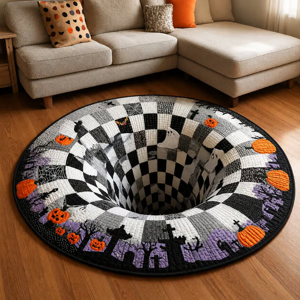 🔥3D Skeleton Vortex Halloween Rug