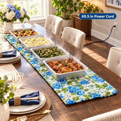 Portable Soft Surface Dish Heating Mat, Even Heating Food Warmer Pad for Home Party & Buffet Serving