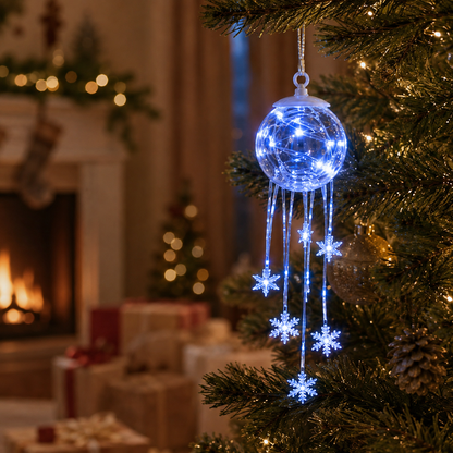 ❄️Icy Glow Hanging Ornament™ — Crystal Snowflake Christmas Décor