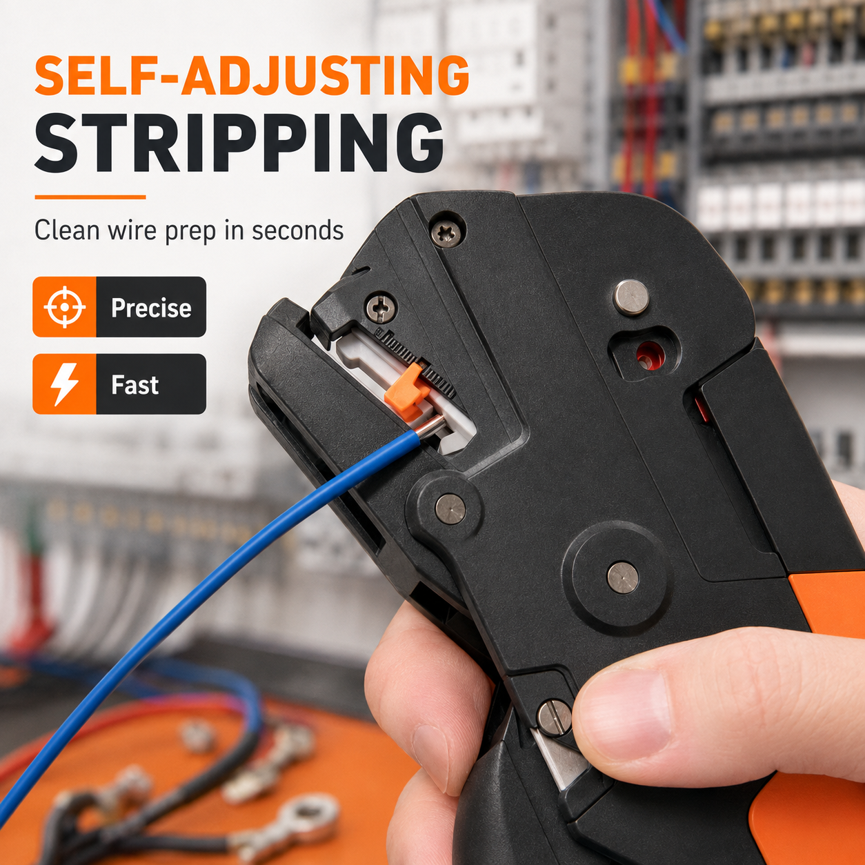 🔧 3-in-1 Automatic Wire Stripper, Cutter & Crimper – Self-Adjusting Wire Prep Tool