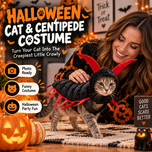 🐛Halloween Cat And Centipede Costume
