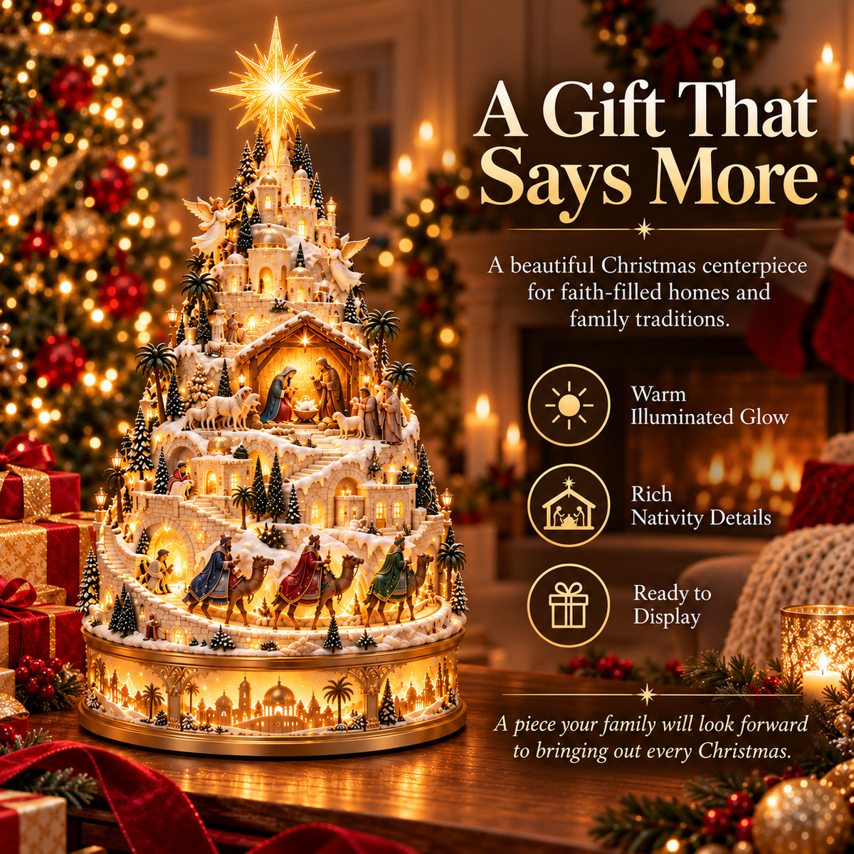 Nativity Christmas village as a thoughtful seasonal gift