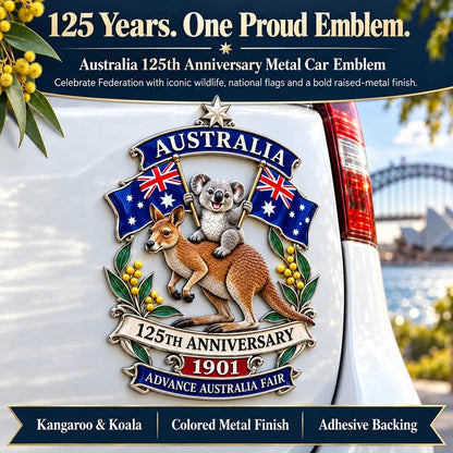 💯🦘Australia 125th Anniversary Commemorative Metal Car Emblem