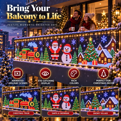 🎉 RGB Pixel Smart Curtain Lights | App Controlled Animated Holiday Lights for Window & Balcony, 2m×1.5m